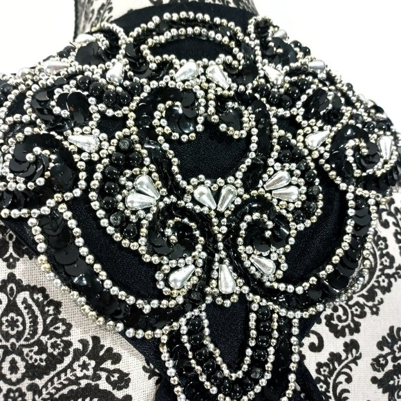 VINTAGE 80s FLIRTATIONS ALFRED ANGELO Sequin Bead Party Prom Dress 12 - Picture 7 of 7